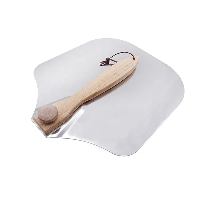 Sustainable Aluminium alloy with wood foldable handle Pizza Peel Oven Spatula Tool pizza paddle