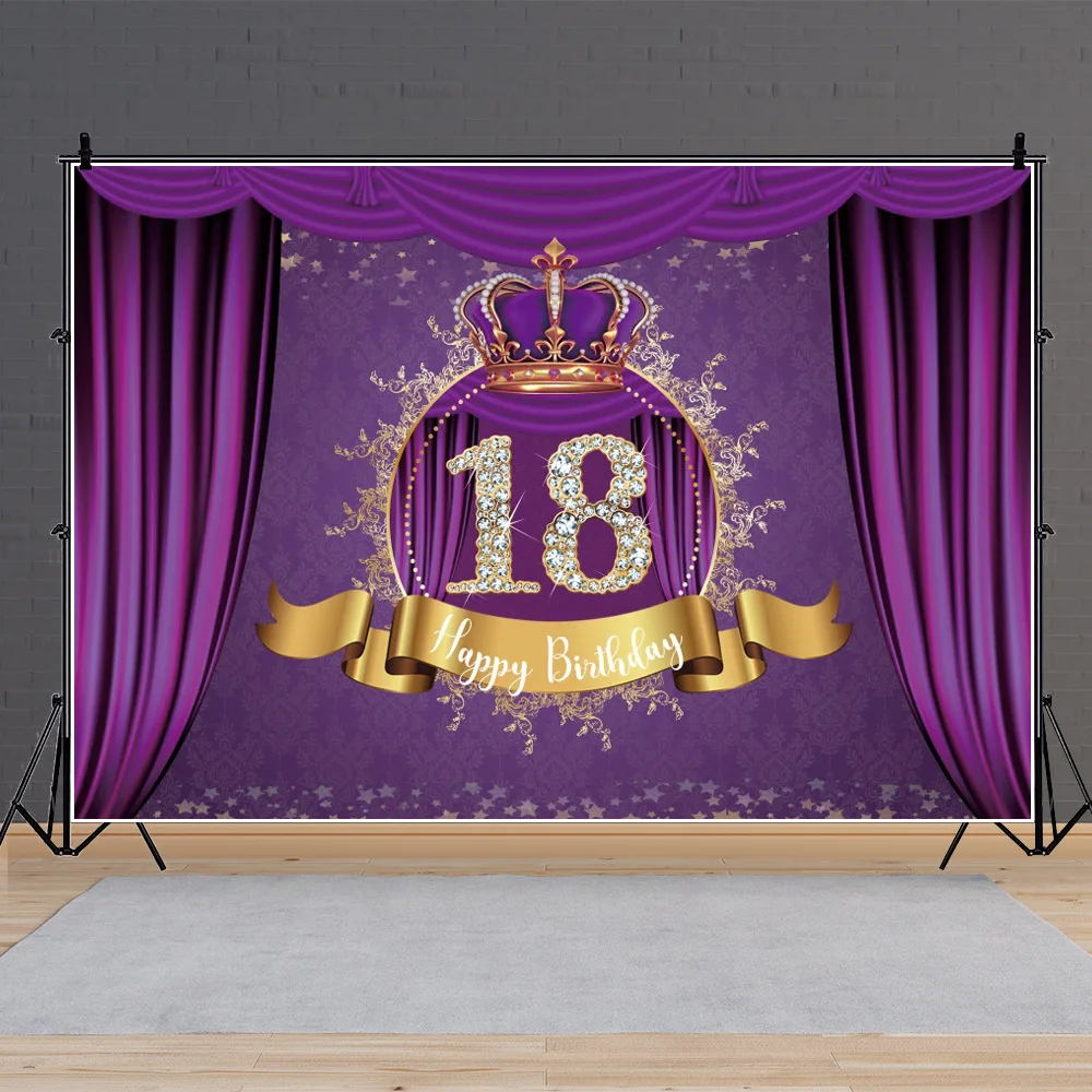 Happy Birthday Crown Anniversary New Style Photography Background Banner -  Buy Birthday Party Banner,Birthday Party Background Banner,Birthday Party  One Year Old Banner Product on 