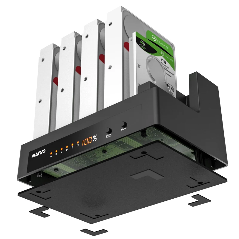 MAIWO Dual Bay Hard Drive Docking Station With Offline Clone - 44TB For 2.5/3.5" SATA HDD/SSD