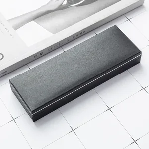 Hot-selling Paper Gift Pen Box Flip Flat Matte Black Wholesale with Custom Printed Logo