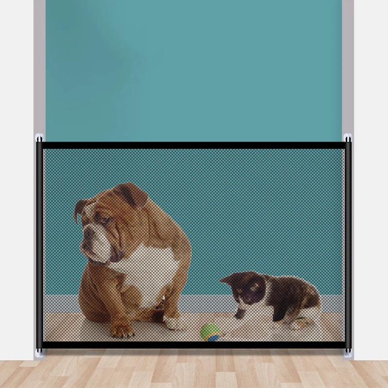 Pet Barrier Reinforced Fiber Breathable Mesh Baby Door Fence Isolation