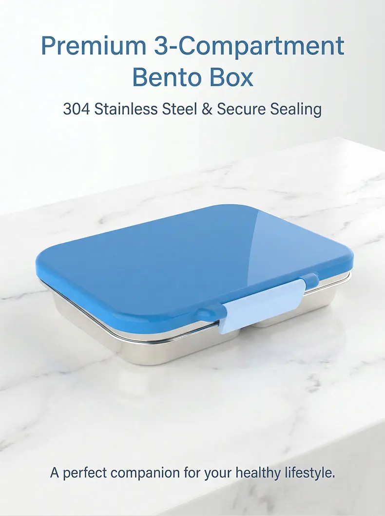KOLINK 3-Compartment Stainless Steel Bento Box Detail 8