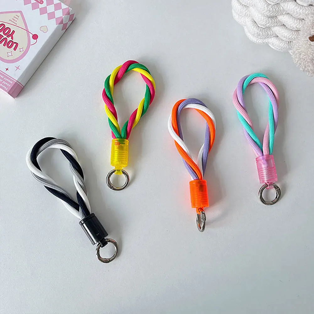 Double Rope Weaving Candy Color Cell Accessories Sport For All Iphone Smart Strap Mobile Chain Phone Lanyard SJS028 Laudtec supplier