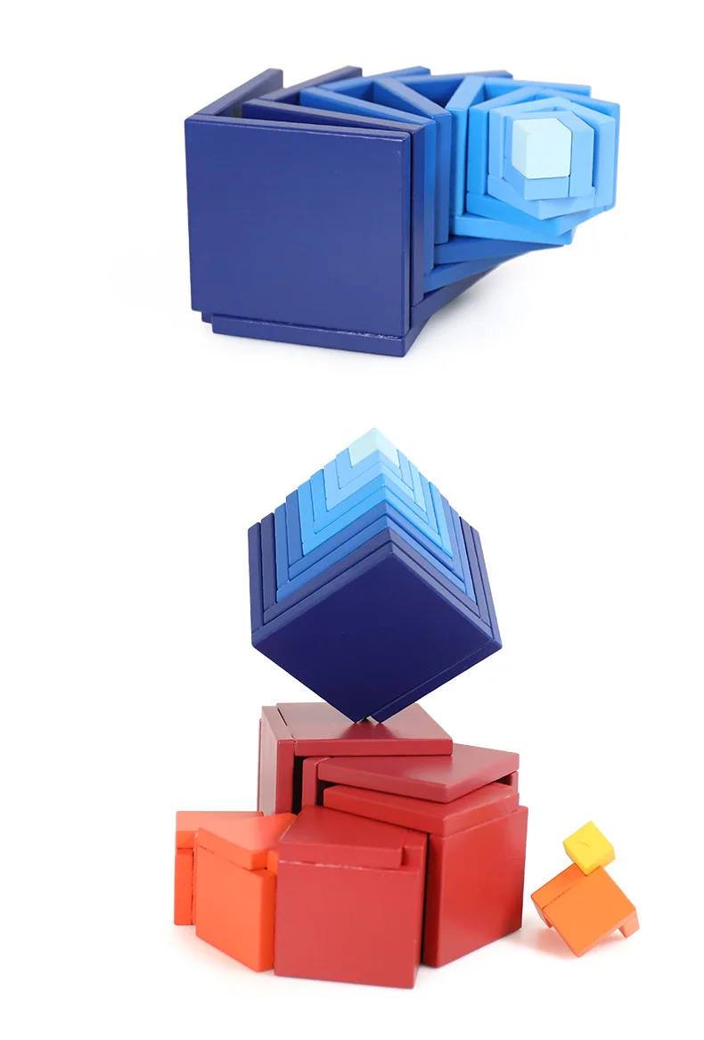 ODM Children'S Early Education Assembled Wooden Block Puzzle Toys
