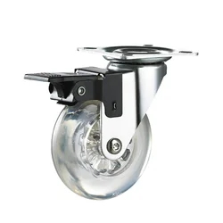 Cheap wholesale furniture caster wheels transparent lightweight office chair casters for furniture NO 5