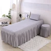 Skin friendly cotton bed cover light gray