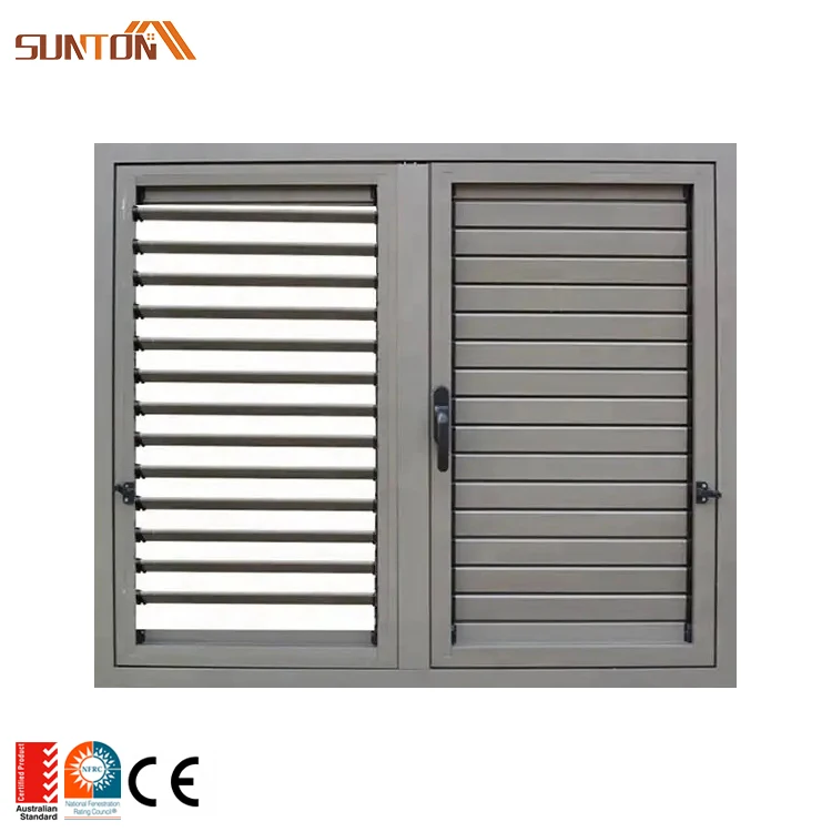 Factory Prices Customize Aluminum Frame Louver Window Modern Ventilated Aluminium Louvre windows