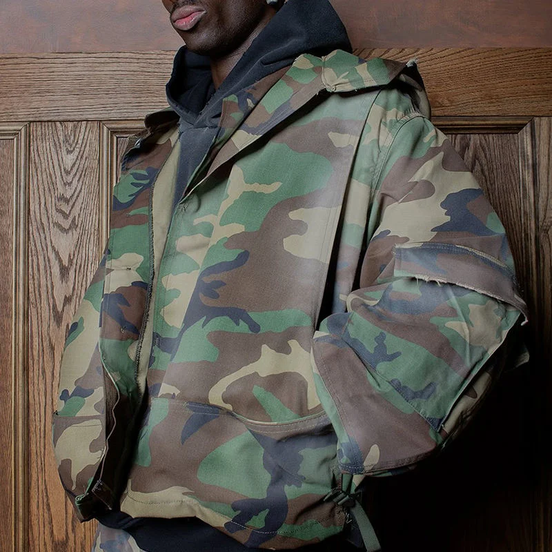 Salati OEM Manufacturers Outerwear Camouflage Work Uniform Hunting Suit Training Jacket & Pant Set Camo Cargo Tracksuit for Men gallery 3