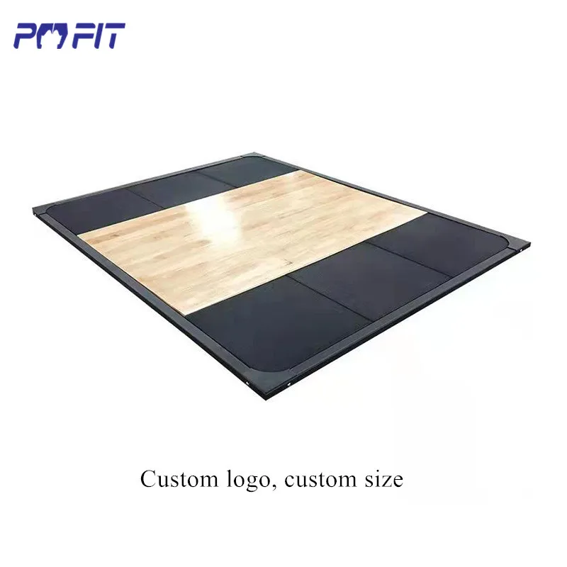 Durable Rubber & Steel Powerlifting Platform for Weight