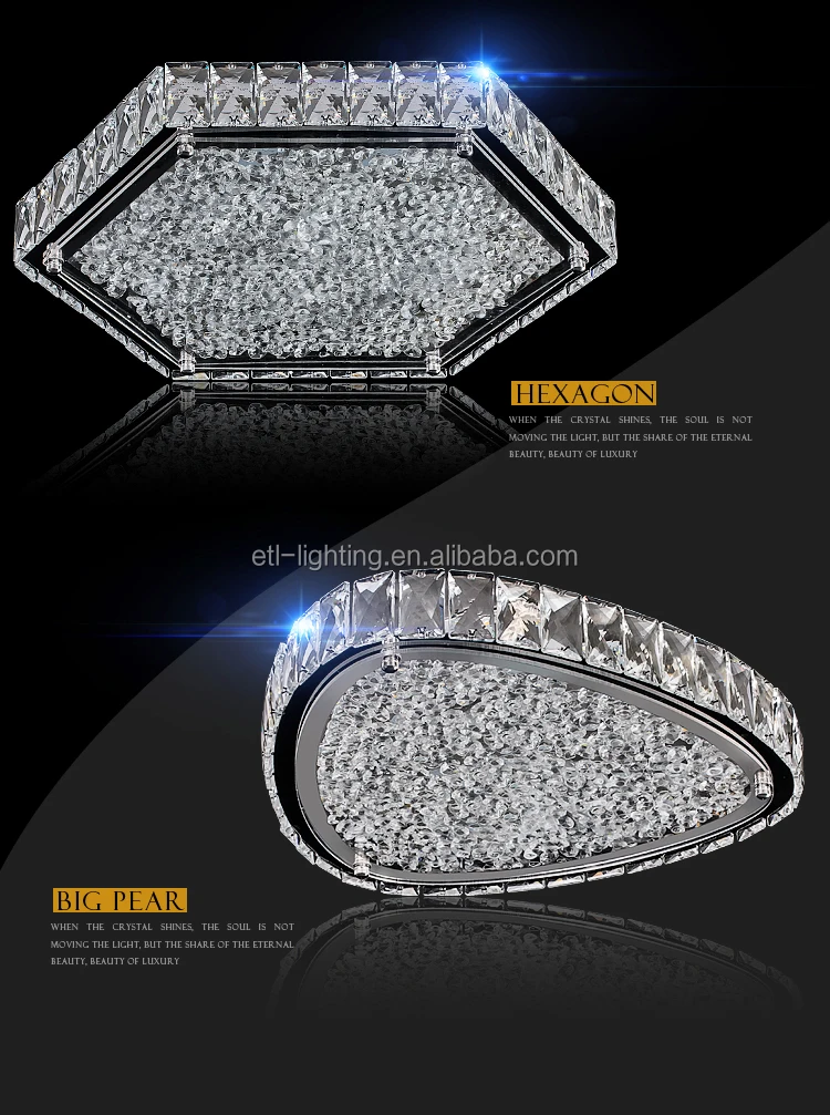 high quality hotel crystal ceiling chandelier lighting bedroom decor stainless steel light ETL60447