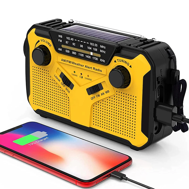 Outdoor Survival Portable Weather Radio Emergency Hand Crank Am/fm/noaa  Solar Dynamo Radio With Led Flashlight - Buy Weather Radio,Fm Radio,Outdoor  Radio Product on 