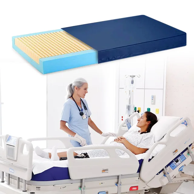 Fireproof and Waterproof Medical Bed Mattress Memory Foam Vacuum Rolled for Hospital Projects Foldable and Economically Priced