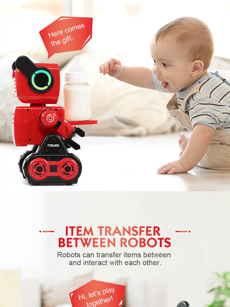 Children Rc Robot 2.4g Intelligent Smart Touch Sound Interaction