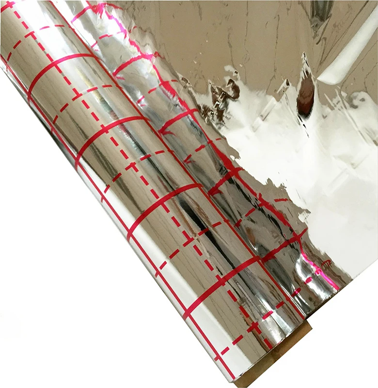 Red Grid Printing Manufacturer Red Aluminized Polyester PE VMPET Film for Floor Mat Insulation