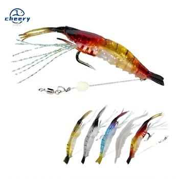 CHEERY High Simulation Carp Fishing Gear PVC Soft Bait Hook Bionic Shrimp Lure Form Cross-Border Bait Artificial Soft Bait – Soft Lure – view 2