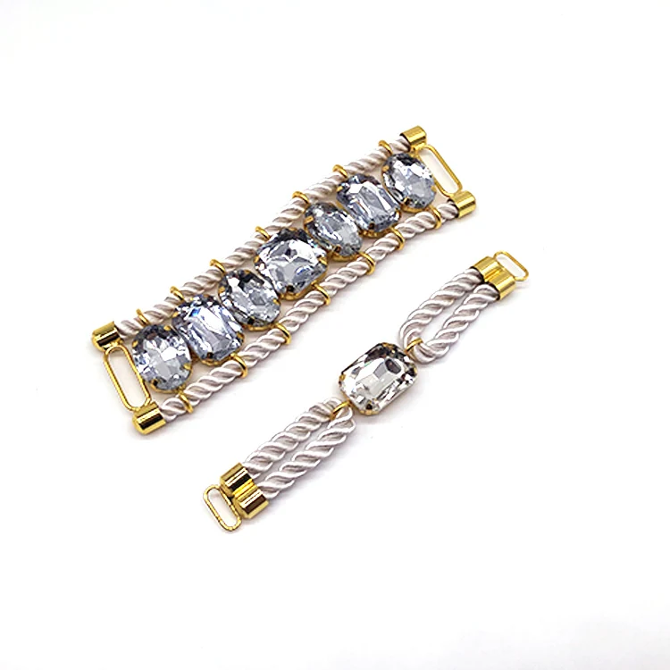 Charming Crystal Rope Style Swimwear Metal Accessories Swimwear Buckle