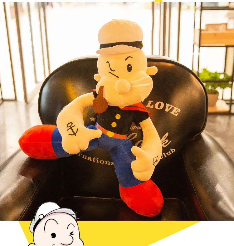 65CM New Creative Popeye the Sailor Plush Stuffed Cartoon Child Gift Toy