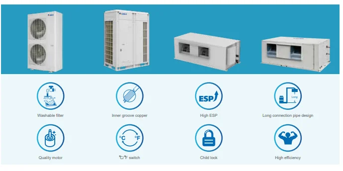 High Static Pressure Duct Type Air Conditioner Mini Vrf Air Conditioner