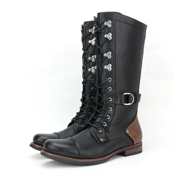 Men's Decoy Light Weight | Knee Height | Lace-up & Inside Zipper   Cap-toe  Boots