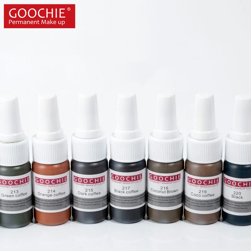 Улучшенный пигмент для татуировок, 15 мл, лучшие чернила для татуировок, набор для перманентного макияжа, пластиковые кольца, пигментные чернила для перманентного макияжа