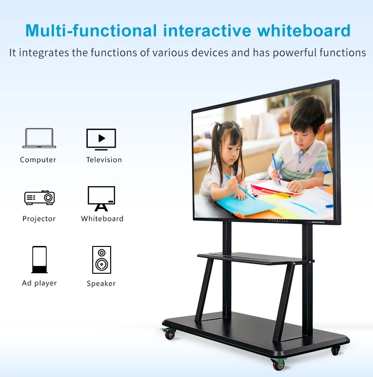 YCZX 4K Android System 75 Inch LED Interactive Whiteboard Smart Board ...