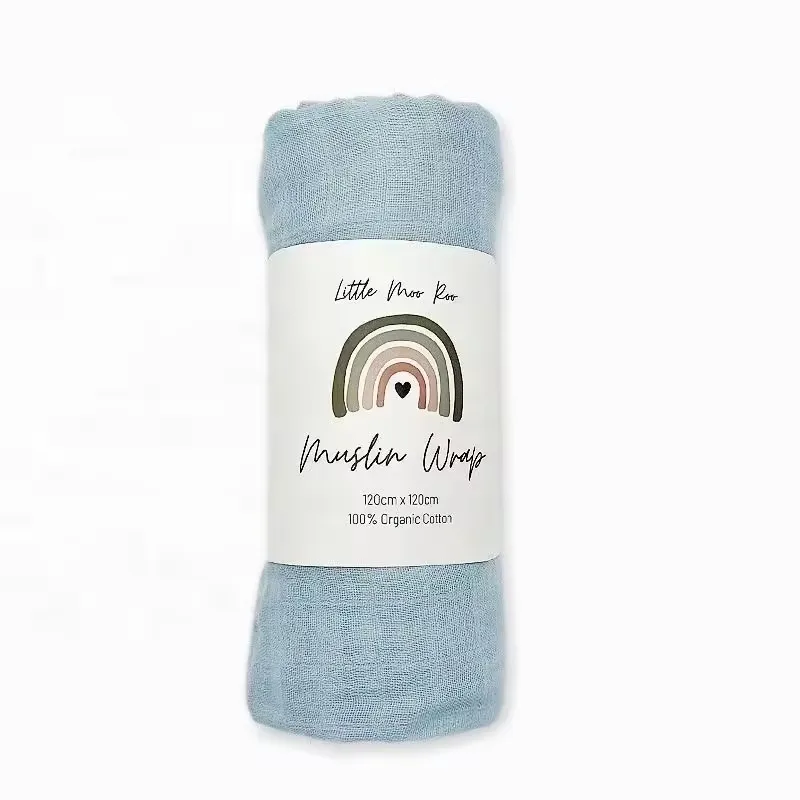 Factory Custom Printing Baby Swaddle Blanket Paper Sleeve Packaging Kraft Belly Band