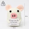 White double layer ears pig i card