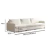 Split double seat with a length of 3.0m