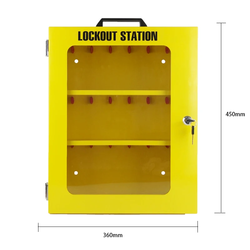 Lockout Tagout LOTO Metal Lockable Wall Mountable Cabinet Station Storage Box
