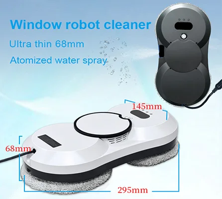 Intelligent Fully Automatic Dual Water Jet Vacuum Cleaner Household Glass Electric Cleaning and Window Cleaning Robot