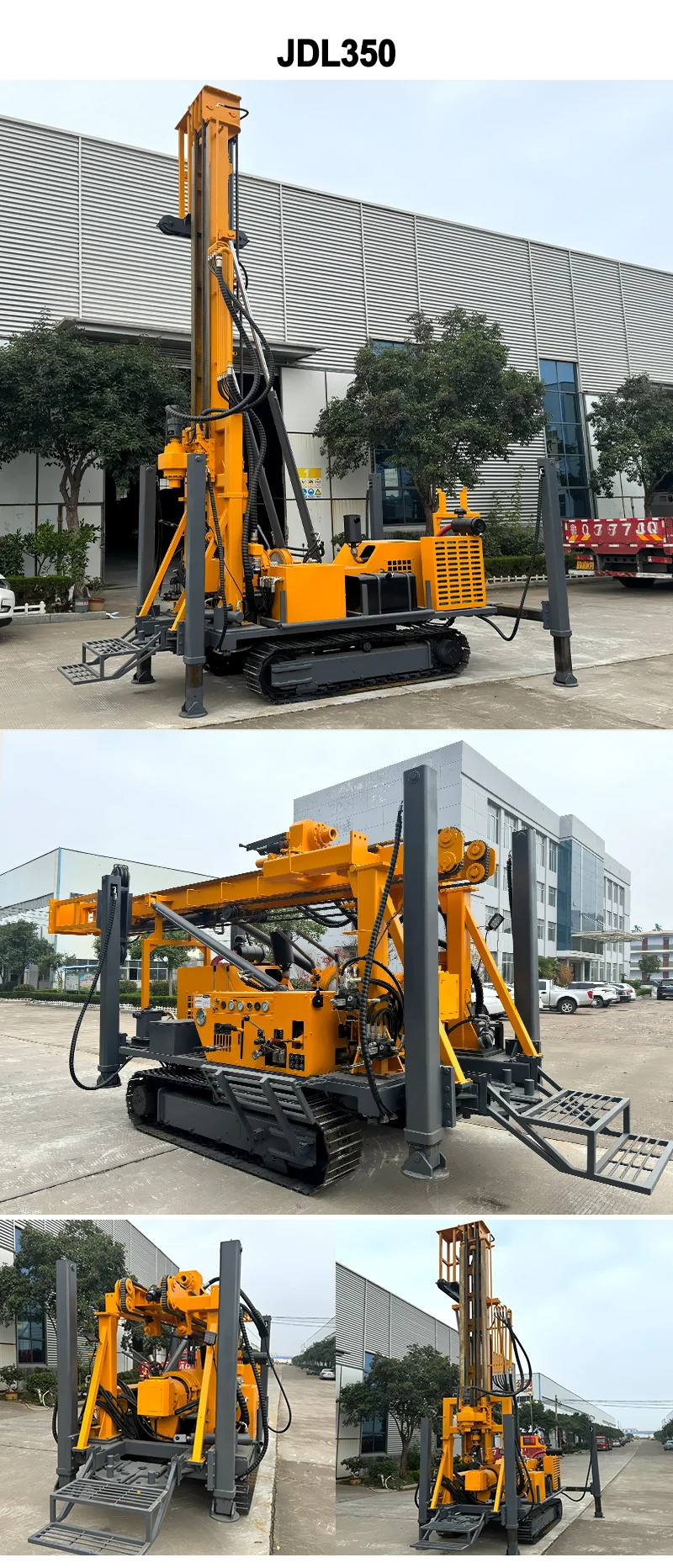 Top Drive Rig Small Rig Mechanical Diesel-Powered Crawler Top Drive Drill Rig with Pump & Gear ...