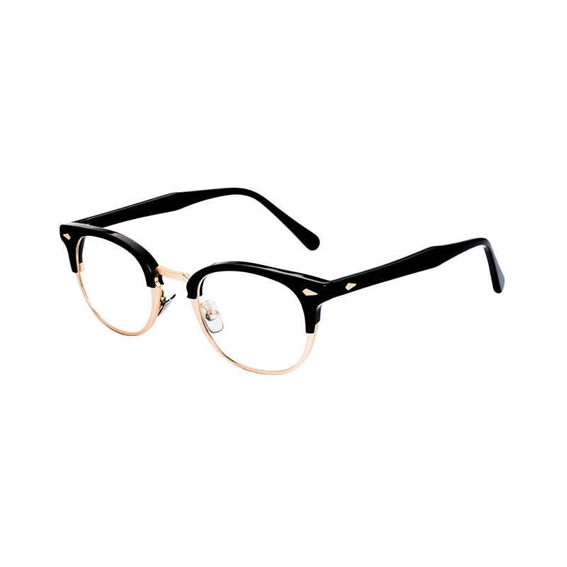 Latest Custom Popular Optical Acetate Metal Spects Eyeglasses for Men and Women