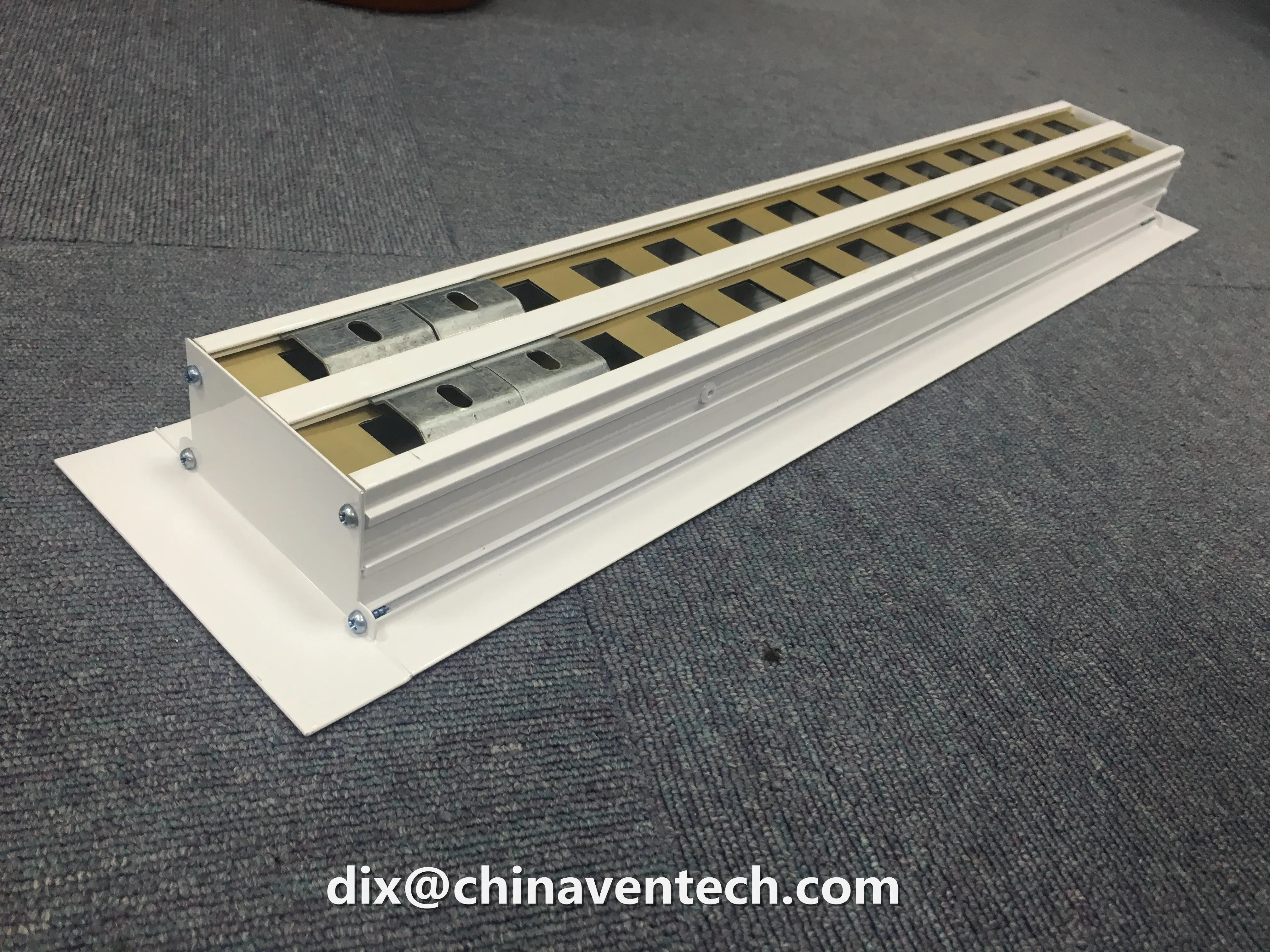 Hvac duct work flowbar diffuser air supply linear slot diffuser with plenum box
