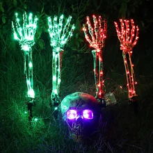 Nicro Halloween Festival Supplies Scary Atmosphere Style Garden Decoration Prop Creative Light Ghost Hands Skull