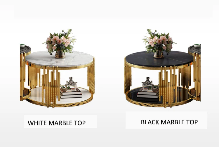 Luxury Living Room Furniture Mirrored Coffee Table Stainless Steel