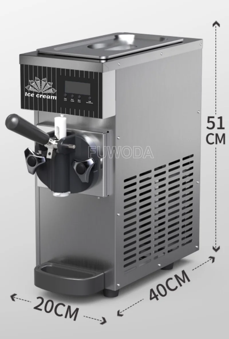 商用ソフトアイスクリームメーカー 110V/220V 小型 一頭設置 450W