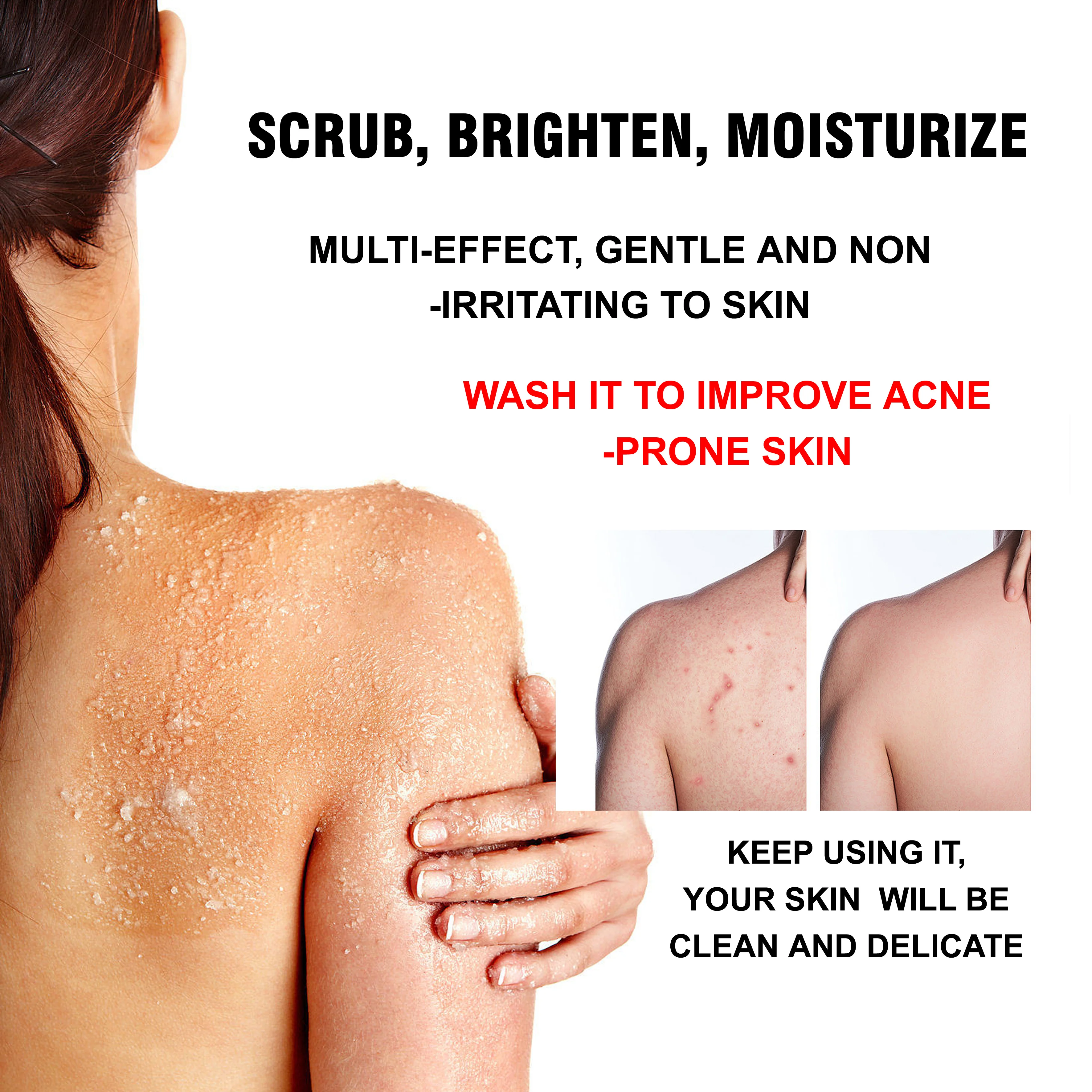 ROUSHUN VC EXFOLIATING SCRUB Vanilla Almond VITAMIN C VEGAN LIGHTENING BODY SCRUB