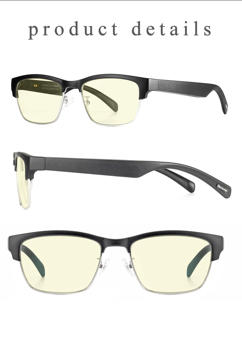 KY02 Smart Glasses BT 5.0 Hands Free Portable Wireless Stereo Speakers Audio Polarized Sunglasses Music Smart Sunglasses