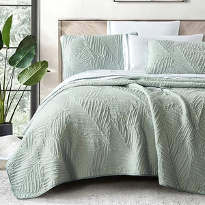 For High Quality Woven Modern Fantasy Flowers New Design 4pcs Solid Polyester Bedding Bedspread Set