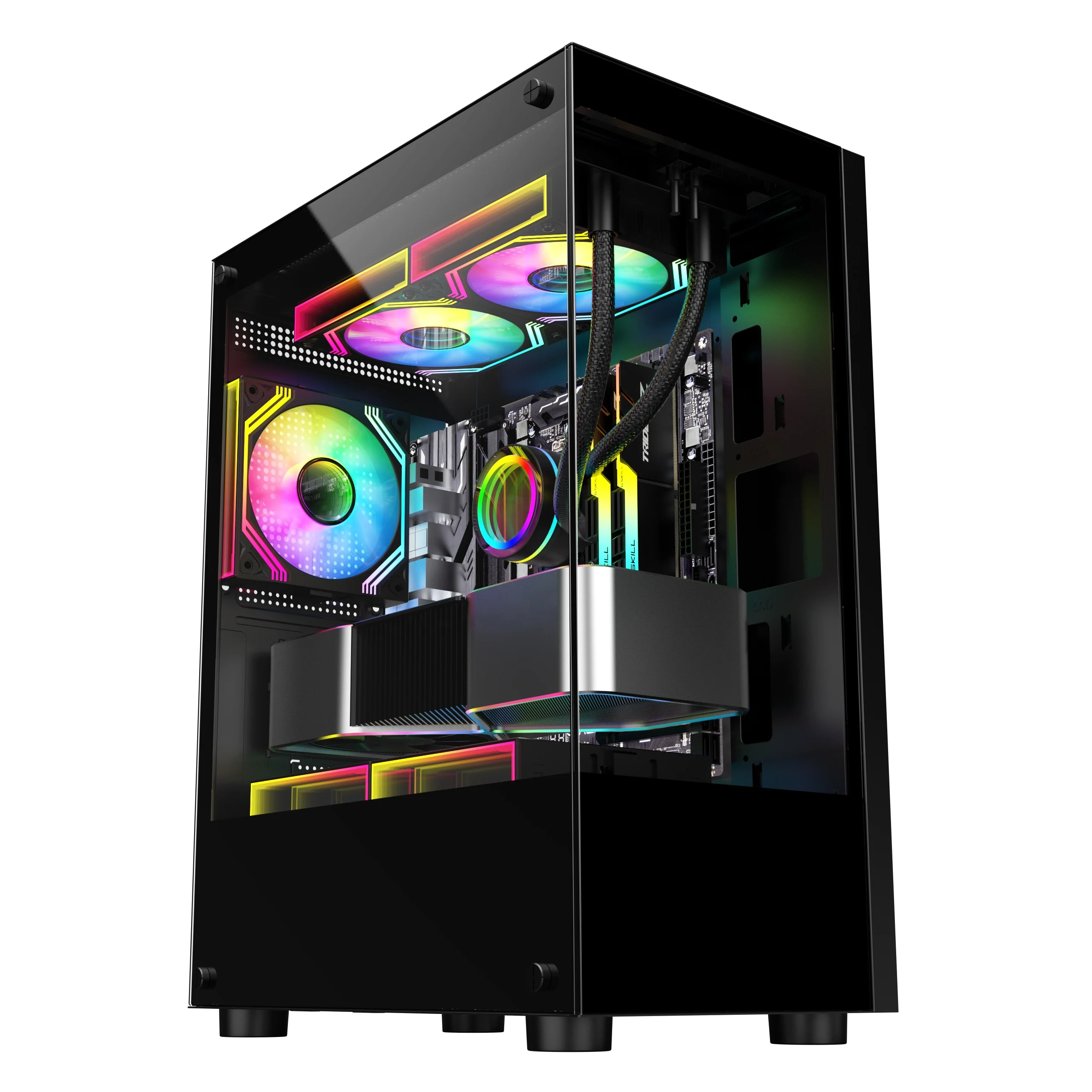 Factory OEM Casing for Pc Latest Design Model Micro ATX Gaming Computer Popular Computer Parts Desktop Gamer Pc