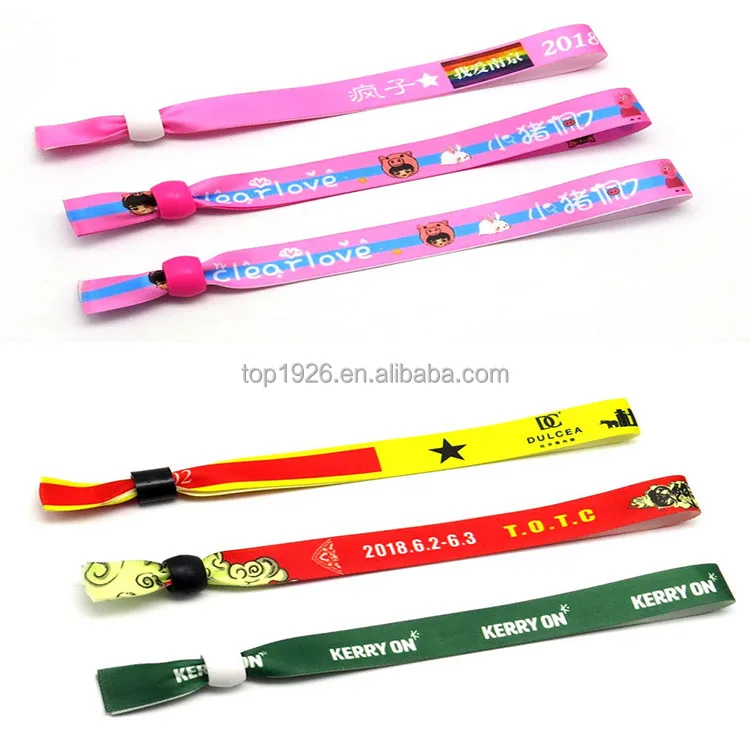 Custom Pantone Color Fabric Festival Event Wristband Clasp Buy Custom