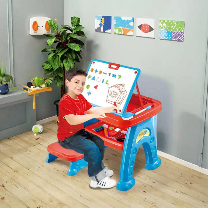Multi-Function Drawing Board Table Educational Projection Drawing Kids Intelligence Learning Table Toy With Projector