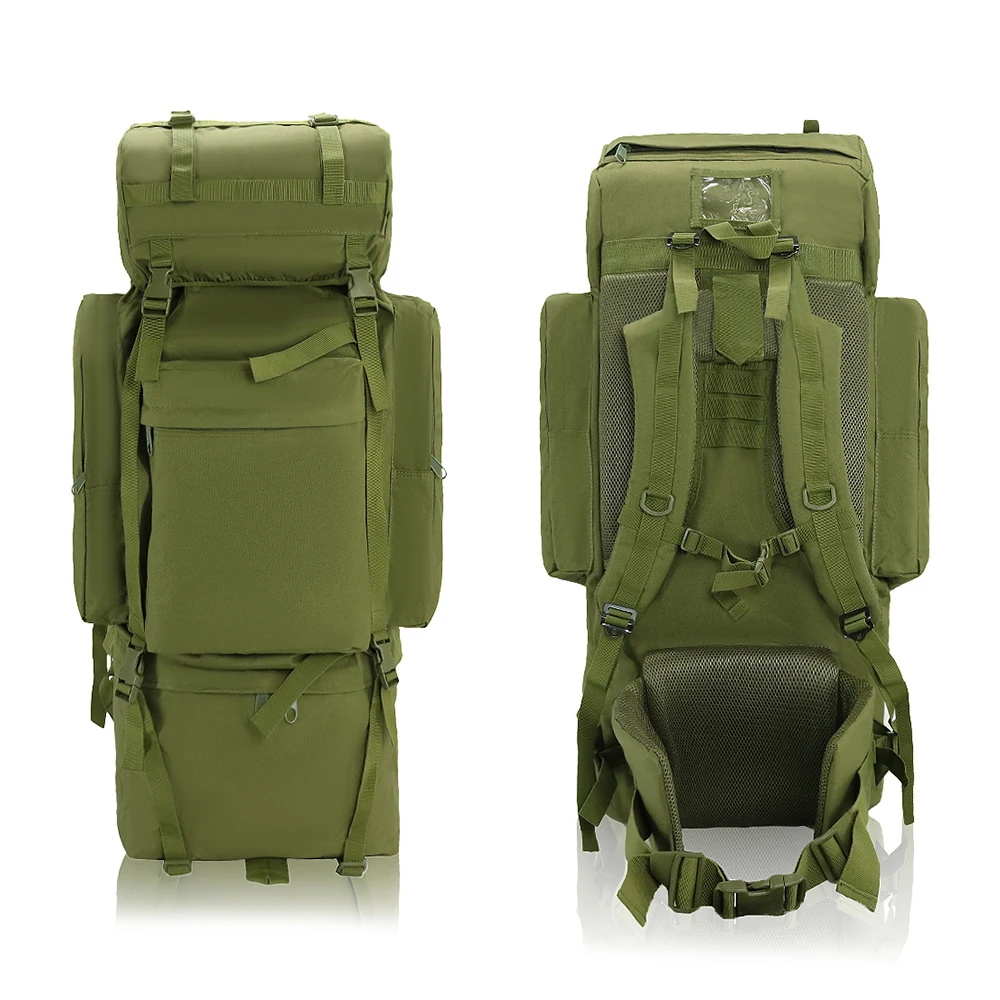 army green hiking backpack 25L and 45L Molle Backpack, 45L / Grey six pockets Expedition | Army Green 35L