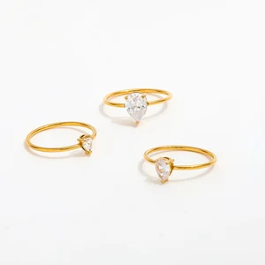 316L Stainless Steel Zircon Fashion Jewelry Rings Full Customization Service