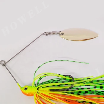 CHEERY 7.5g 22cm Gold Shiner Spinnerbaits Luminous Colorful Skirts Metal Jig Head for Freshwater Saltwater Fishing Rivers Lakes – Metal Jig – view 4