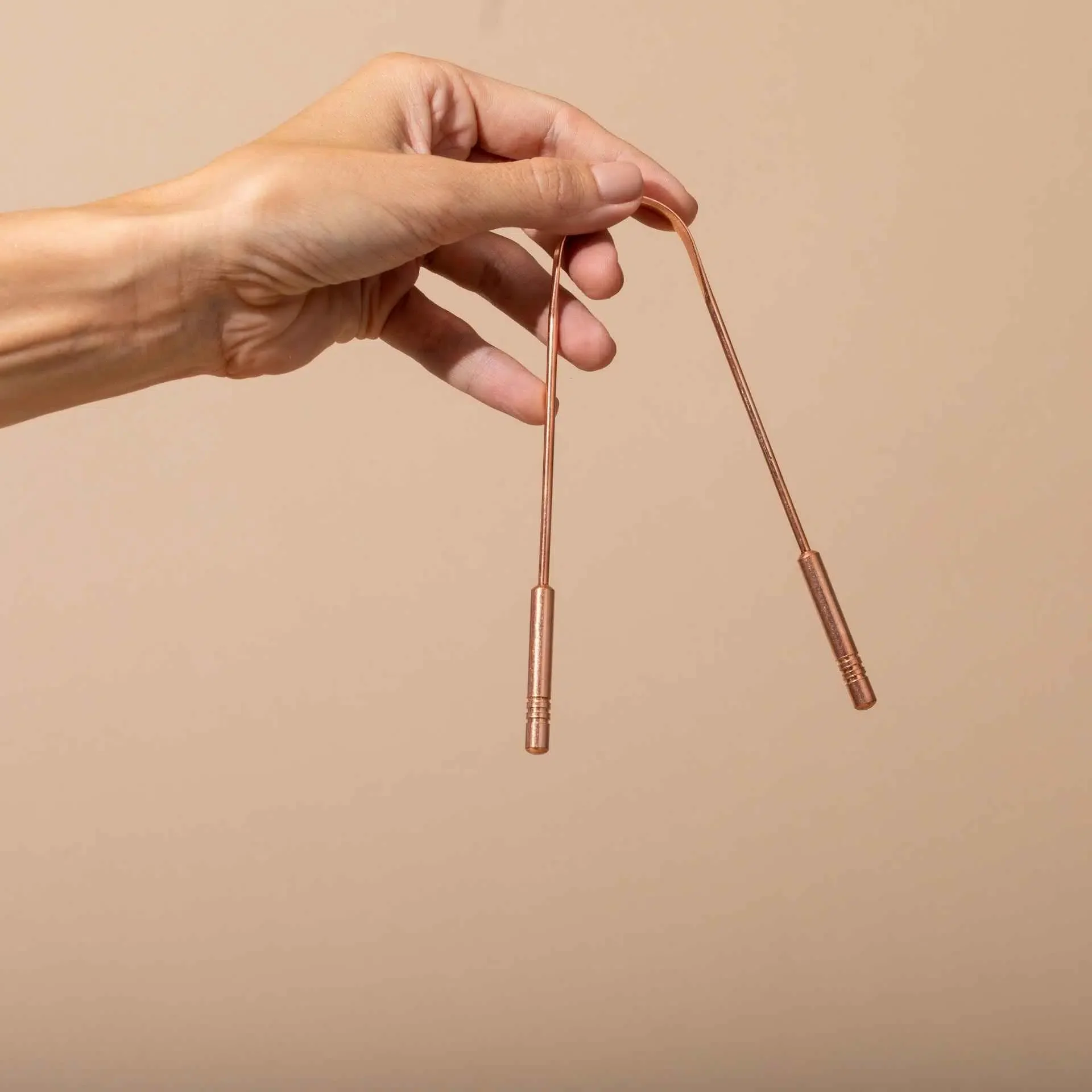 Hot Sales Premium 100 Rose Gold Copper Metal U Shaped Tongue Scraper