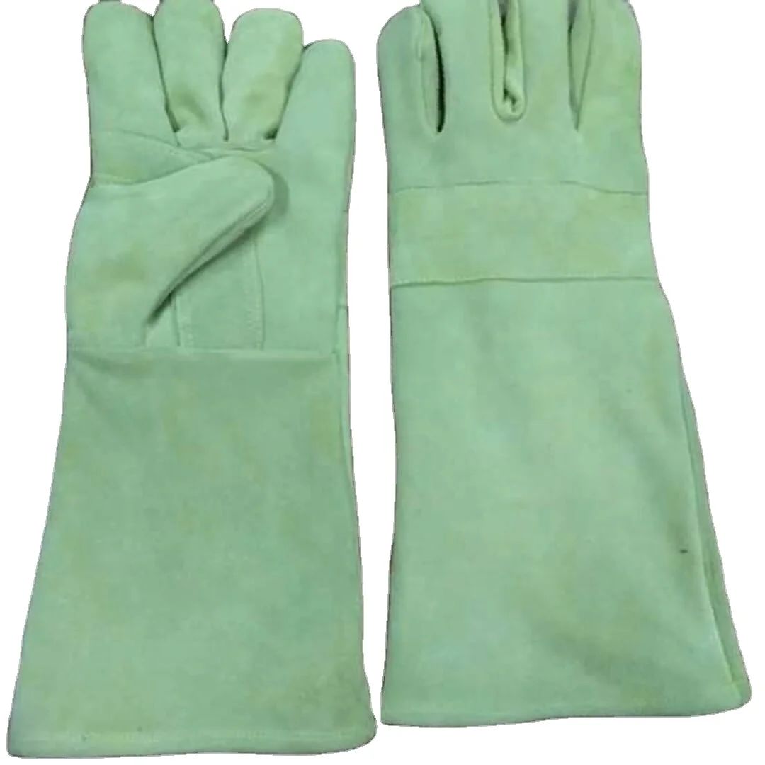 pale blue leather gloves