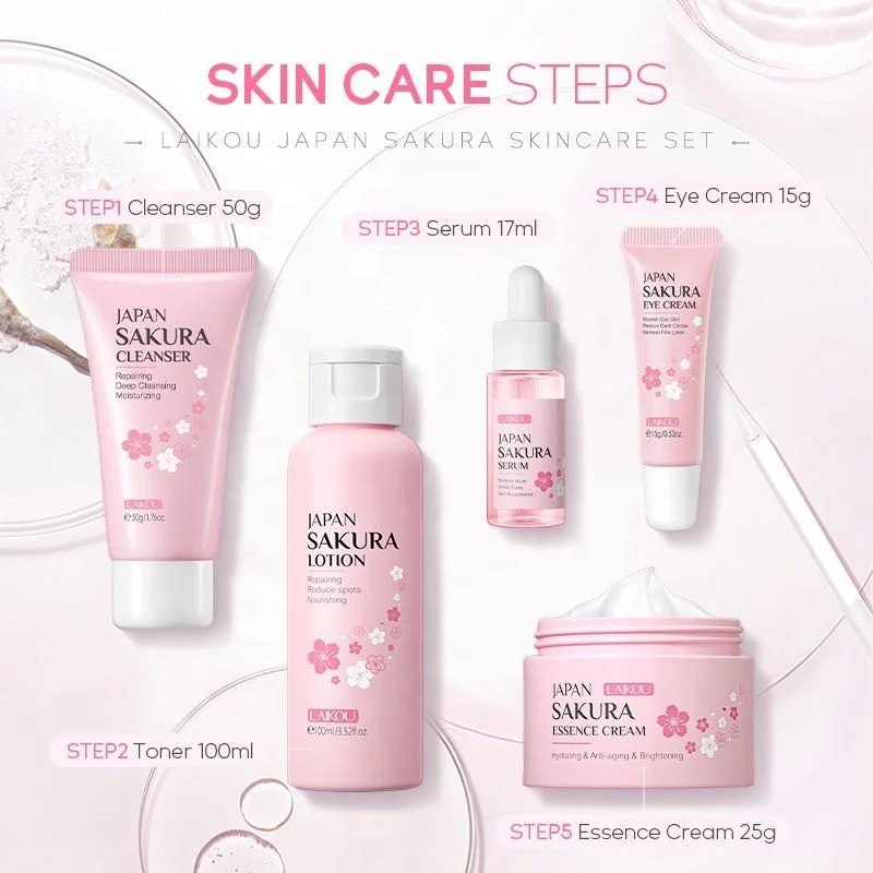 LAIKOU Japan Sakura 商品 5点セット 保湿・美白・エイジング対策