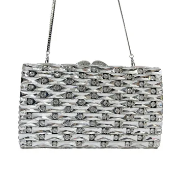 Luxury Rhinestone Purse Diamond Crystal Evening Bag Women New Hollow Out Stone Clutch Handbag Purses