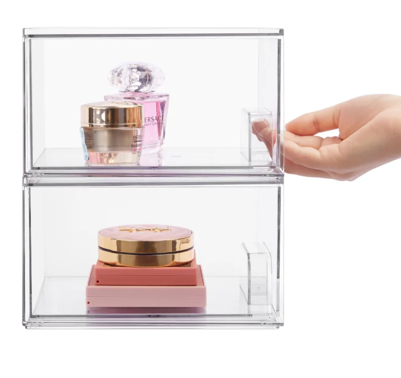 Transparent Drawer Storage Box Postcard Home Eyeshadow Cosmetics Large Capacity Dustproof Acrylic Storage Box